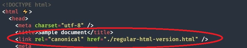 canonical tag adding to html page